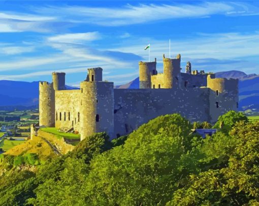 Wales Harlech Castle Diamond Paintings