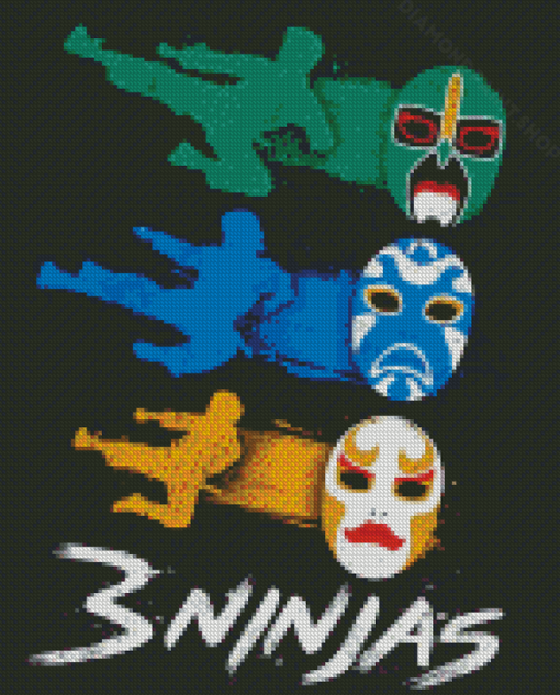 3 Ninjas Art Diamond Paintings