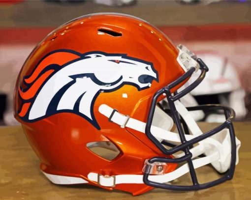 Aesthetic Denver Broncos Helmet Diamond Painting