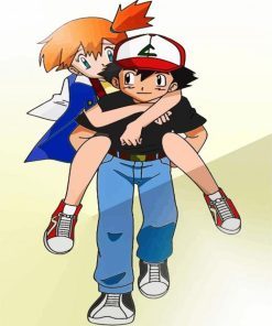 Ash And Misty Pokemon Diamond Paintings