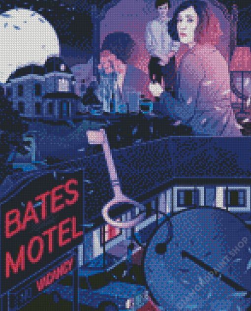 Bates Motel Illustartion Art Diamond Paintings