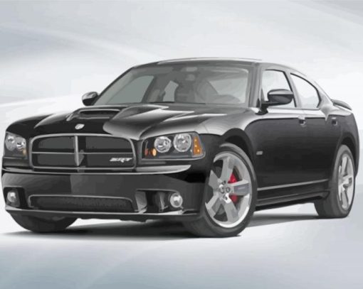 Black 2010 Dodge Charger Diamond Paintings