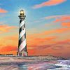 Cape Hatteras Lighthouse Illustration Diamond Paintings