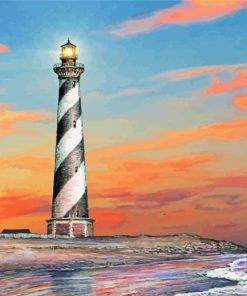 Cape Hatteras Lighthouse Illustration Diamond Paintings