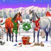 Christmas Horses Art Diamond Paintings