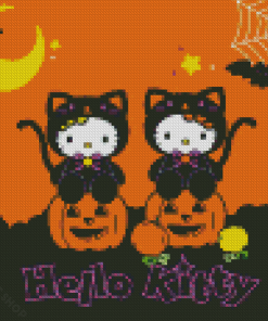 Cute Hello Kitty Halloween Diamond Paintings