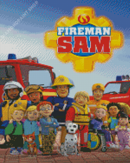 Fireman Sam Poster Diamond Paintings