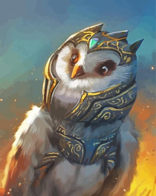 Knight Owl Warrior Diamond Paintings