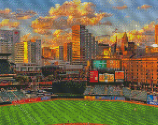 Orioles Park At Camden Yards Stadium Diamond Paintings