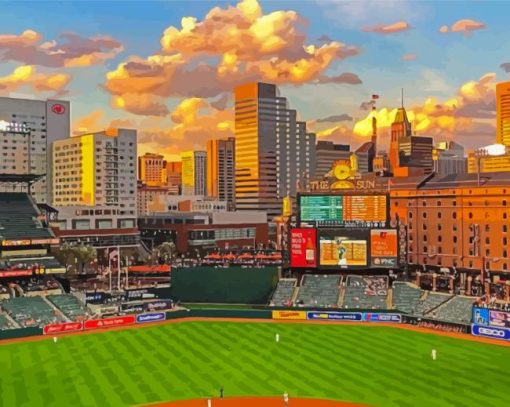 Orioles Park At Camden Yards Stadium Diamond Paintings