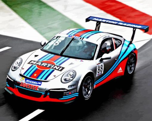 Porsch 911 Martini Car Diamond Paintings