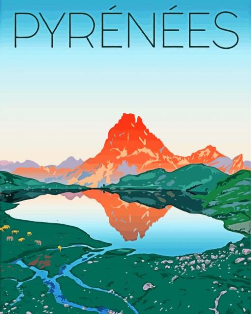 Pyrenees Poster Art Diamond Paintings