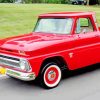 Red 64 Chevy Stepside Truck Diamond Paintings