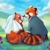 Red Panda Couple Diamond Paintings