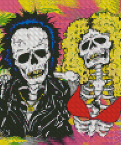 Sid And Nancy Skull Diamond Paintings