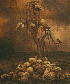 Skulls Tree Diamond Paintings