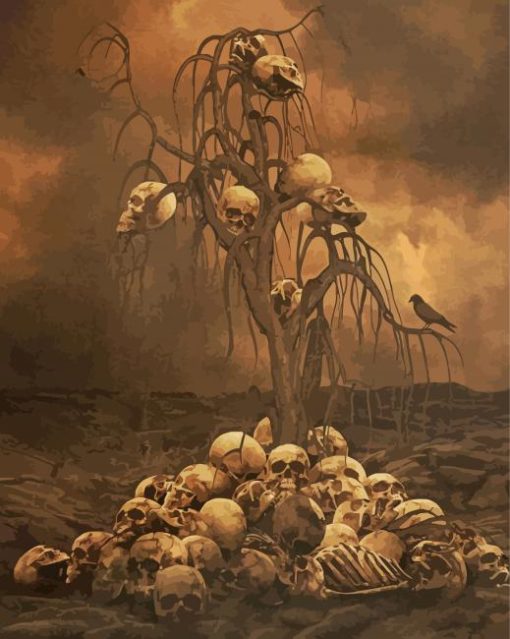 Skulls Tree Diamond Paintings