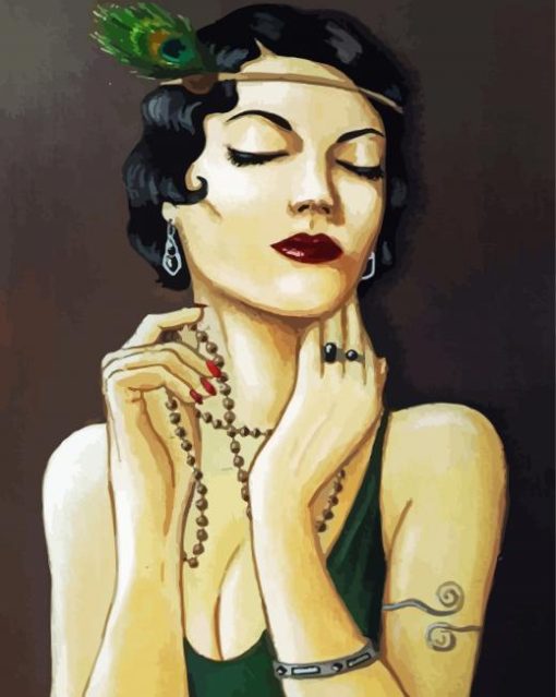 Aesthetic Flapper Girl Diamond Paintings