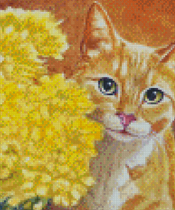 Aesthetic Orange Tabby Cat Diamond Paintings