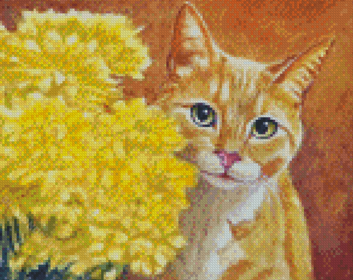 Aesthetic Orange Tabby Cat Diamond Paintings