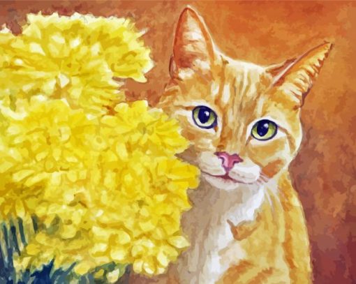 Aesthetic Orange Tabby Cat Diamond Paintings