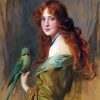 Aesthetic Parrot And Lady Diamond Paintings