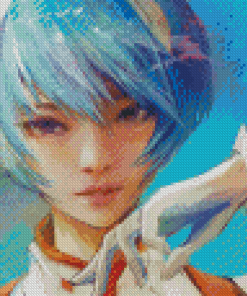 Aesthetic Rei Ayanami Diamond Paintings