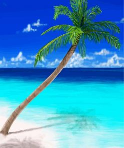 Beach Coconut Tree Art Diamond Paintings