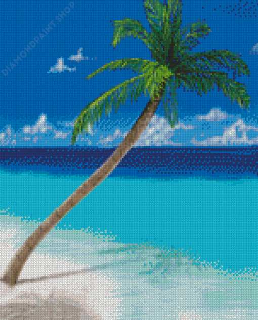 Beach Coconut Tree Art Diamond Paintings