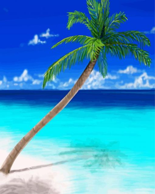 Beach Coconut Tree Art Diamond Paintings