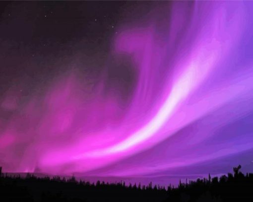 Beautiful Purple Aurora Diamond Paintings