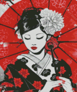 Beautiful Japanese Geisha Diamond Paintings