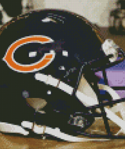 Black Chicago Bears Helmet Diamond Painting