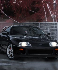 Black Supra Mk4 Art Diamond Paintings