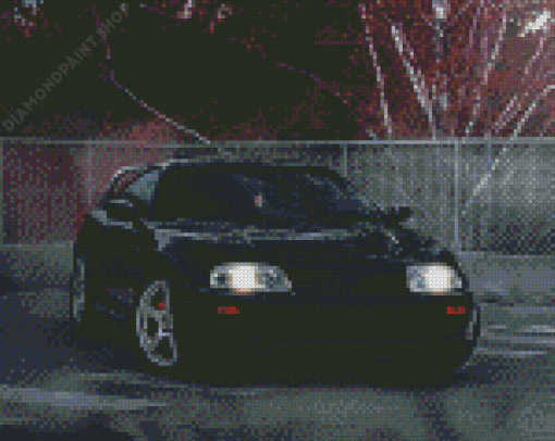 Black Supra Mk4 Art Diamond Paintings