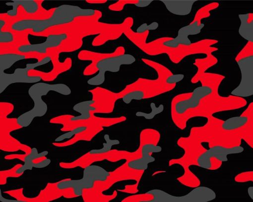 Black And Red Camo Diamond Paintings