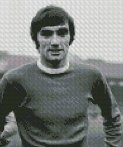 Black And White George Best Diamond Paintings