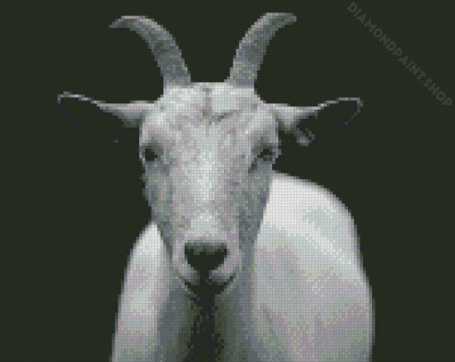 Black And white Goat Diamond Paintings