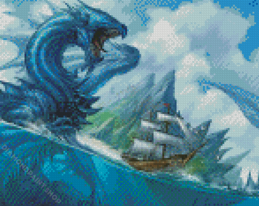 Blue Sea Monsters Diamond Paintings