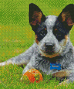 Blue Cattle Dog Art Diamond Paintings