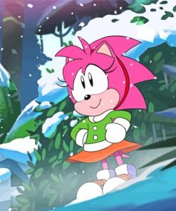 Cute Sonic Amy Rose Diamond Paintings