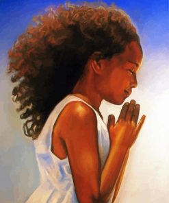 Cute Young Black Girl Diamond Paintings