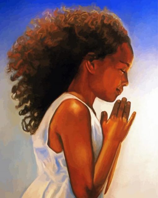 Cute Young Black Girl Diamond Paintings