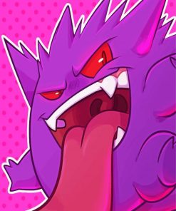 Gengar Tongue Out Art Diamond Paintings