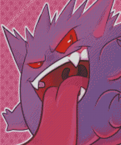 Gengar Tongue Out Art Diamond Paintings