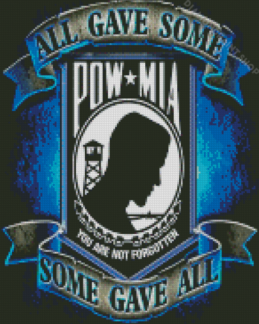 Pow Mia Illustartion Diamond Paintings