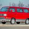 Red Vanagon Diamond Paintings