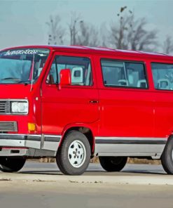 Red Vanagon Diamond Paintings