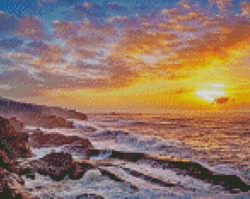 Sunset Oregon Coast Art Diamond Paintings