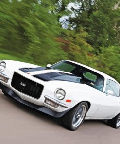 White 1972 Camaro Diamond Paintings